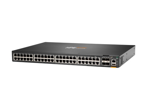 HPE Aruba 6300F - Switch - L3 - managed - 48 x 10/100/1000 + 4 x 1 Gigabit / 10 Gigabit / 25 Gigabit / 50 Gigabit SFP56 (Uplink / Stacking) (JL667A#ABB)