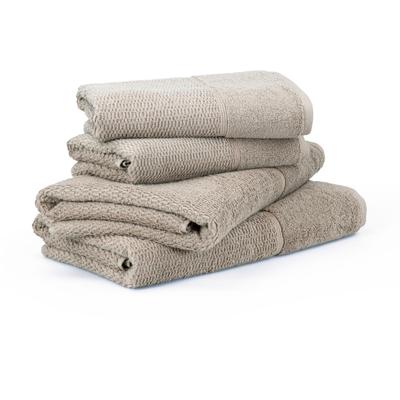 Handtuch Set MÖVE FOR FROTTANA "Pearl", weiß (cashmere), 4 Stk., Walkfrottier, Walkfrottier, Obermaterial: 100% Baumwolle, Handtuch-Sets, Set: 2x Handtuch 50/100 und 2x Badetuch 67/140cm