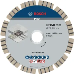 Bosch Professional Zubehör, Sägeblatt, PRO Concrete Diamanttrennscheibe, 150 x 22,23 mm