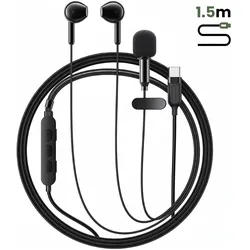 Acefast Ansteckmikrofon mit USB-C Ohrhörern Sprachmonitoring Bluetooth 5.4, Mikrofon