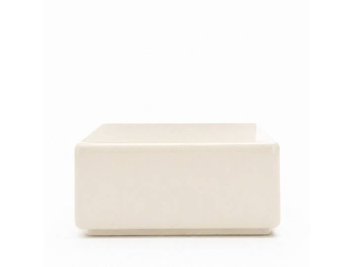 Gaia - Table basse carrée laqué 60x60cm - Beige