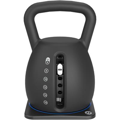 Kettlebell HORIZON FITNESS, schwarz (schwarz matt), Hanteln, 16 kg, Kunststoff, Stahl, verstellbar