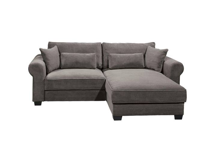Mid.you Ecksofa, Mokka, Kunststoff, L-Form, einmalig seitenverkehrt montierbar, 255x185 cm, Schlafen auf Sitzhöhe, Rücken echt, Wohnzimmer, Sofas & Couches, Wohnlandschaften, Ecksofas