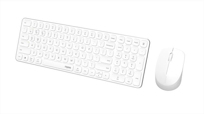 RAPOO Kit Tastiera E Mouse Wireless Ultra Slim 9310m-white Bianco