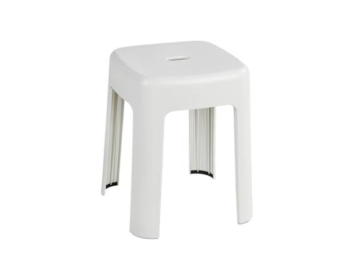 WENKO Tabouret de Salle de Bains Alaska Blanc - Tabouret\, Polypropylène\, 37 x 45.5 x 37 cm\, Blanc