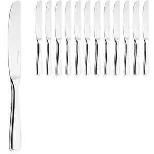 HEPP Tafelmesser Contour, Wellenschliff, 22,6 cm, Edelstahl 18/10, silber poliert, 12 Stück
