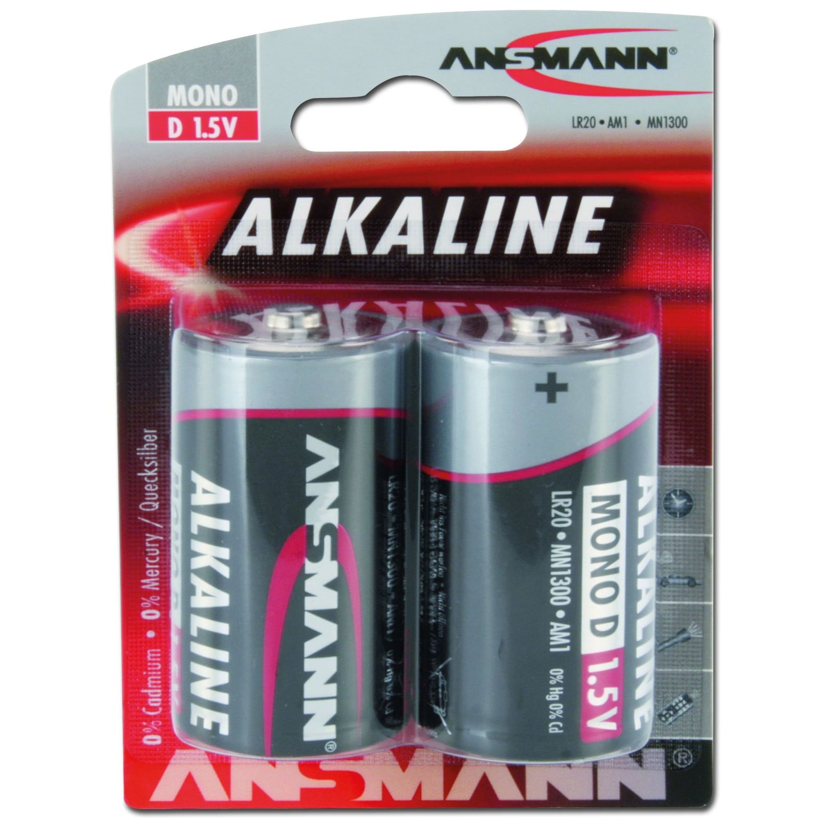 Ansmann Red Line Alkaline Batterijen 2 x D