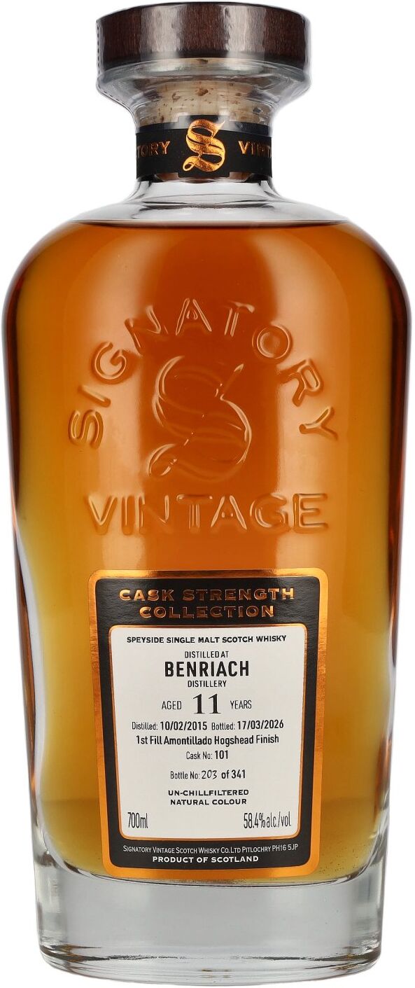 Signatory Vintage BENRIACH 11 Years Old 1st Fill Amontillado Cask Cask Strength #101 58,4% Vol. 0,7l