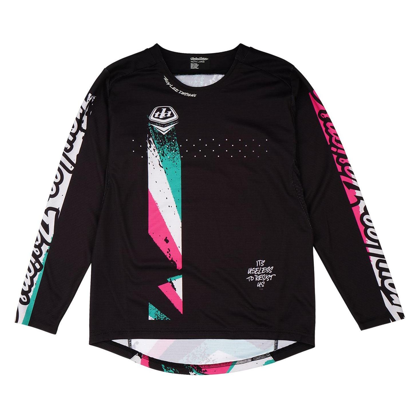 Troy Lee Designs Sprint Jersey, Full Pull, black, youth XL (XL) (324036005)