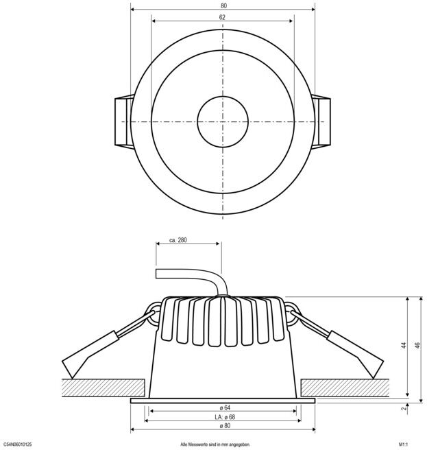 EVN Spot encastré LED CCT C54N06010125 (C54N06010125)