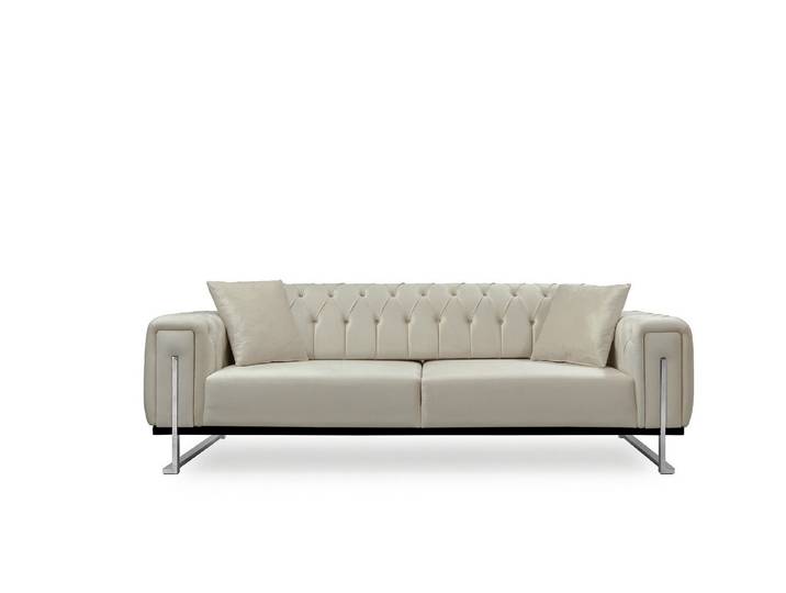 Palms-Store Sofa Valenci 6 Stoff-farben & 3 Kufen Farben, frei kombinierbar, mit Bettfunktion