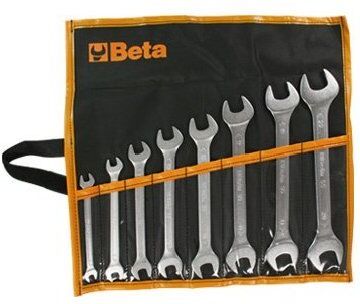 Set chiavi a forchetta Beta 000550158 55/B Cromo satinato