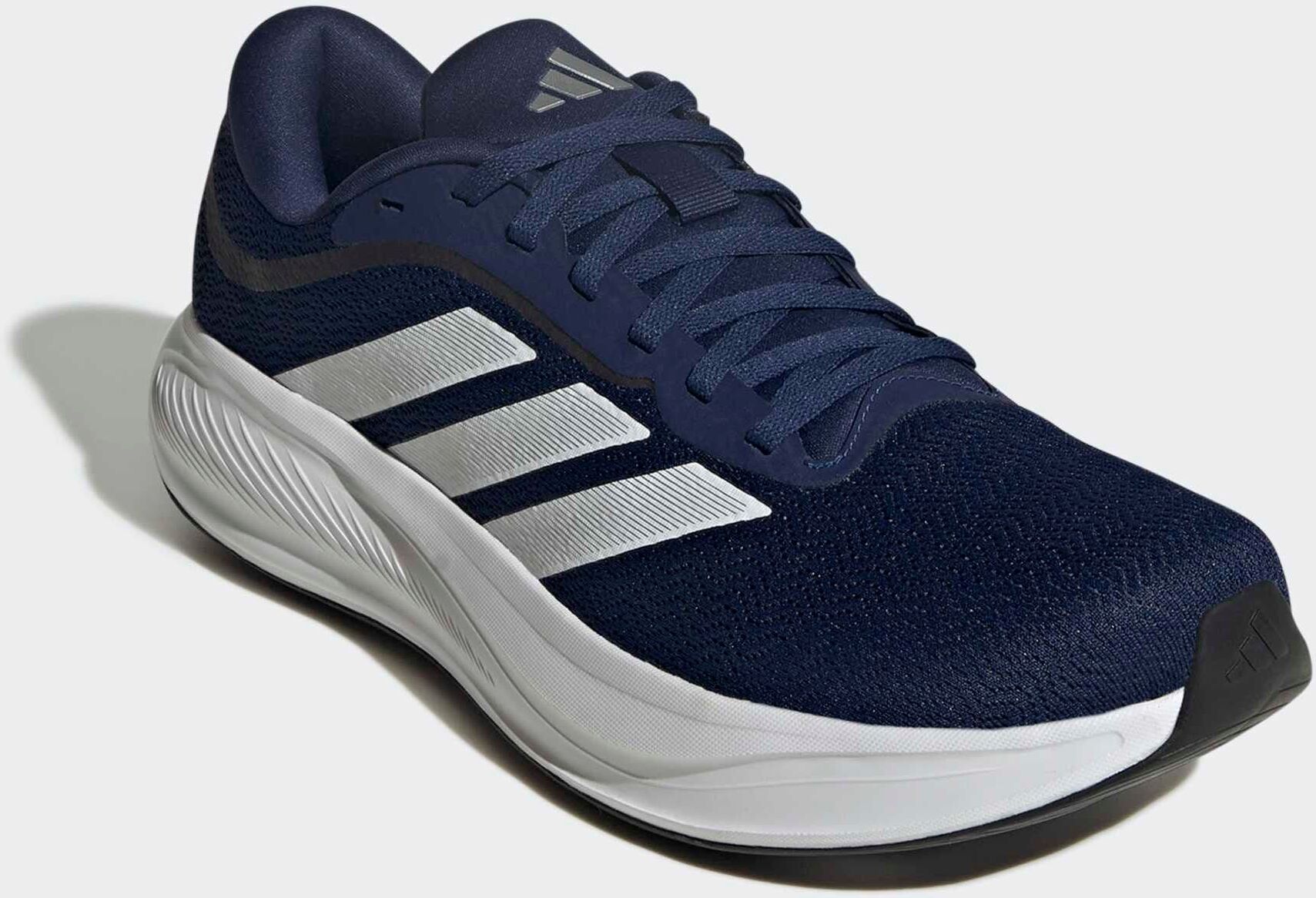 Laufschuh ADIDAS PERFORMANCE "RESPONSE RUNNER 2", Gr. 43, blau (dunkelblau, ftwr weiß, matte silber), Synthetik, Textil, Schuhe Laufschuh