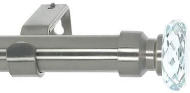 Meriville 1-Inch Diameter Window Curtain Rod, Cut Crystal