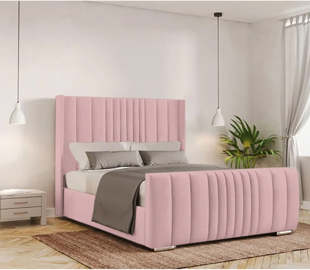 Fairmont Park Schwamm Upholstered Bed Frame Pink Kingsize (5')