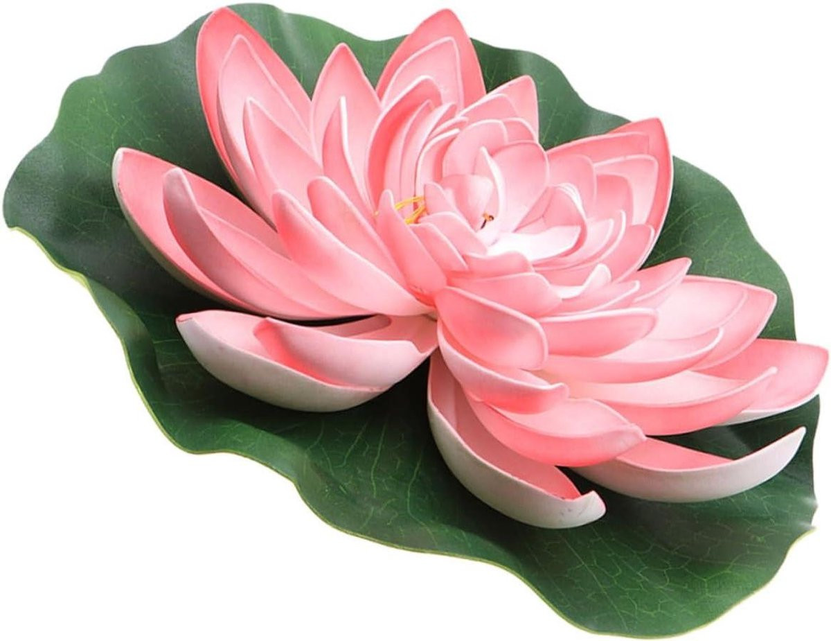 Kunstmatige Lotus Roze - Drijvende Nep Bloemen voor Vijver Decoratie - 18 cm