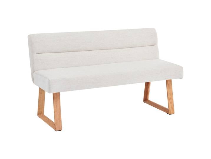 Livetastic Sitzbank, Eiche, Beige, Holz, Metall, Eiche, massiv, 2-Sitzer, Esszimmer, Bänke, Sitzbänke