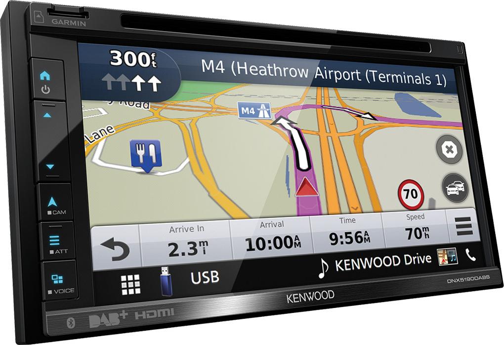 Kenwood DNX5190DSE3, Arabisch, Vereinfachtes Chinesisch, Traditionelles Chinesisch, Tschechisch, Deutsch,..., Extern, 2 m, 0,05 m/s, Nordeuropa, Südeuropa, Speicherkarte
