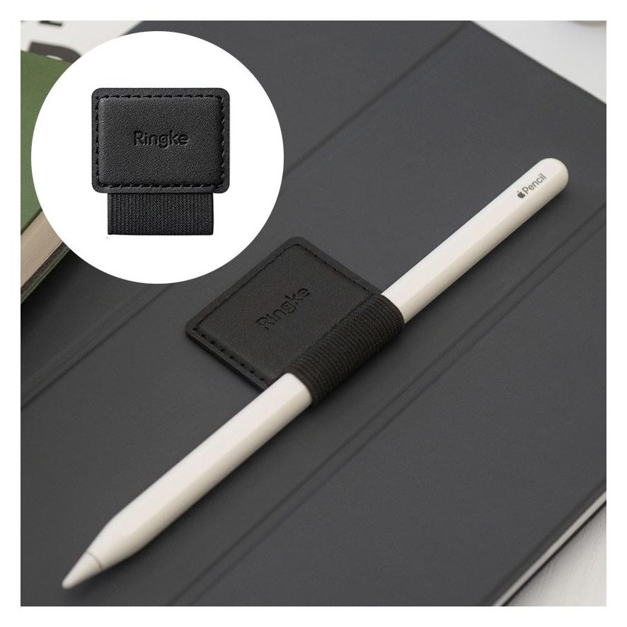 Ringke - Pen Holder (1 pack) - Ecological Leather, Textile, Elastic - Black (56337287)