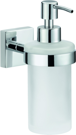 Nie wieder Bohren nwb Seifenspender Pro 030 P03412 chrom, mit Befestigungstechnik zum Kleben