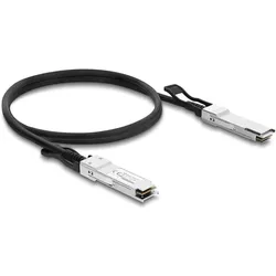 Delock Twinax Kabel QSFP28 Stecker zu QSFP28 Stecker 100 Gbps 2 m (2 m), Netzwerkkabel