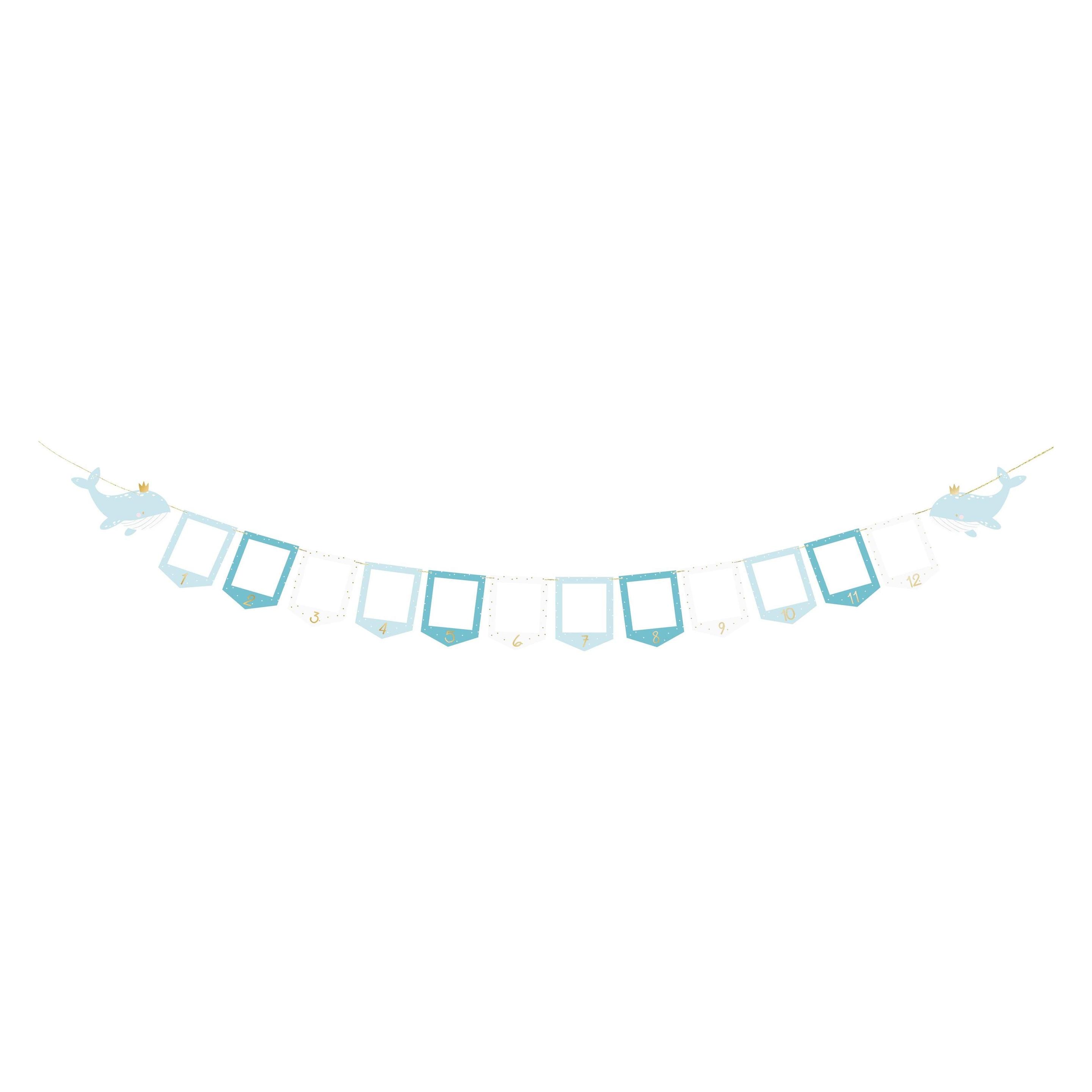 Partydeco Guirlande - Cadre photos bleu (1 Stk.) (GNZ1)
