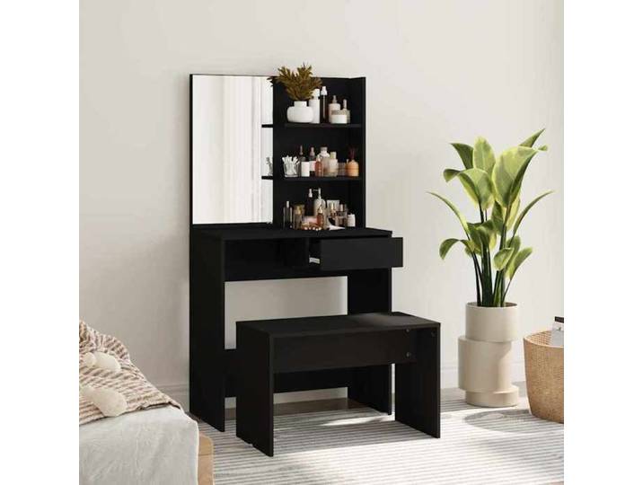 Maison Exclusive - Ensemble de coiffeuse noir 74 5x40x141 cm
