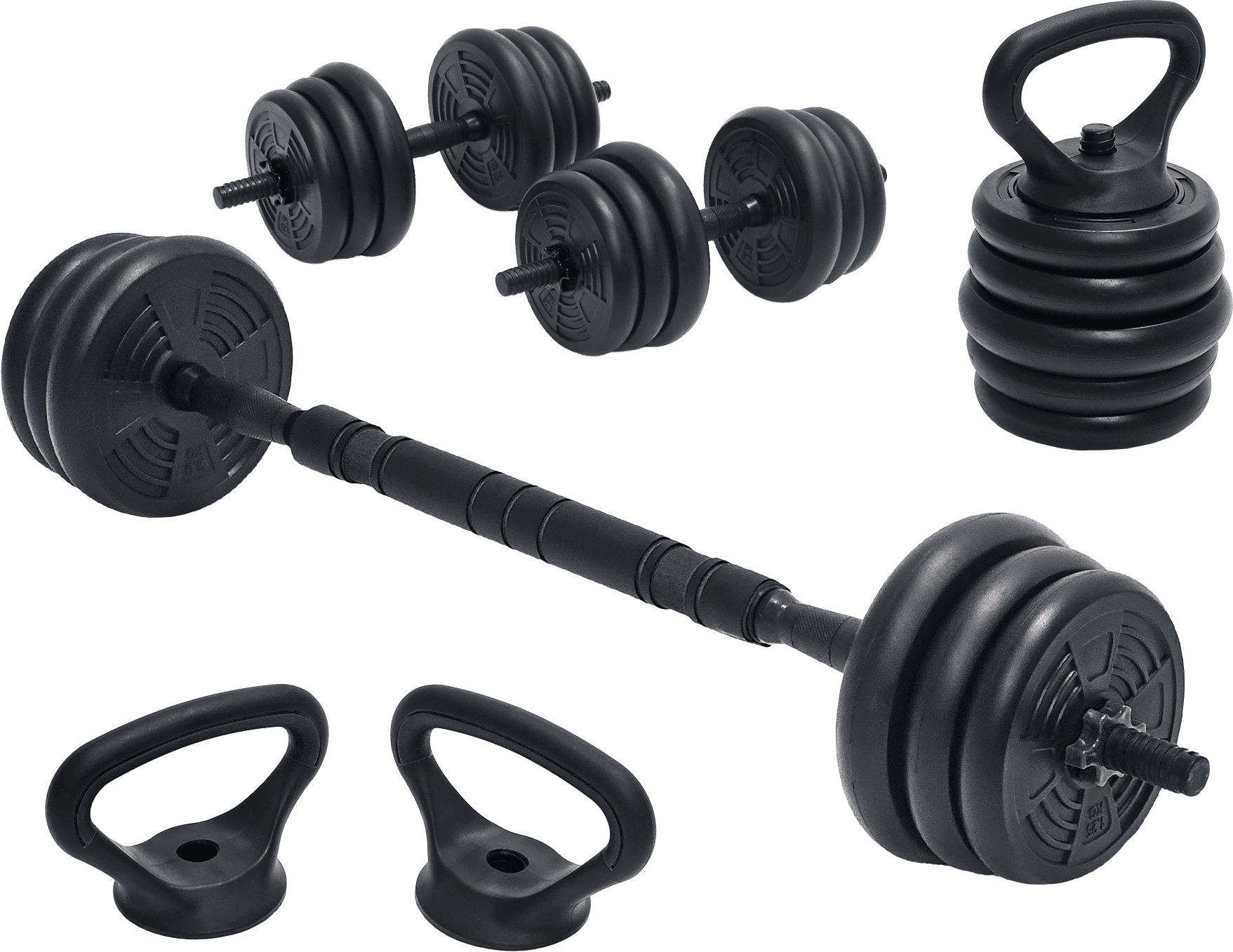 Hantel-Set CHRISTOPEIT SPORT "ASG 20 kg", weiß, neutral, Hanteln, 20 kg, Hantel-Set