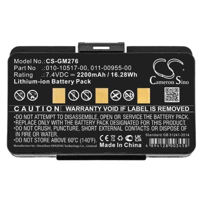 Garmin GPS Battery for 010-10517-00, 010-10517-01 et. al (CS-GM276)