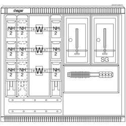 Hager ZAW102AH1 ZAW102AH1 Wandler- und Messschrank Aufputz Inhalt 1 St.