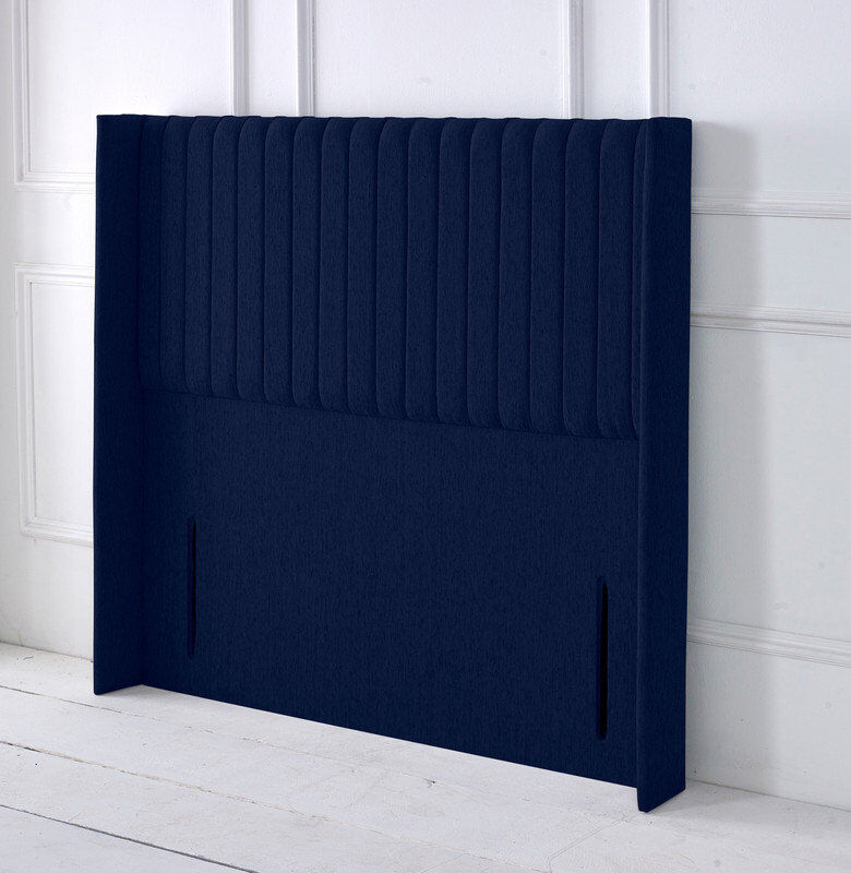Ebern Designs Upholstered Chenille Headboard Blue Single (3')