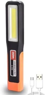 Inspired Finds Bright COB LED Work Light USB Rechargeable Magnetic Torch For Car, Mechanic, And Emergency Use 1pcs