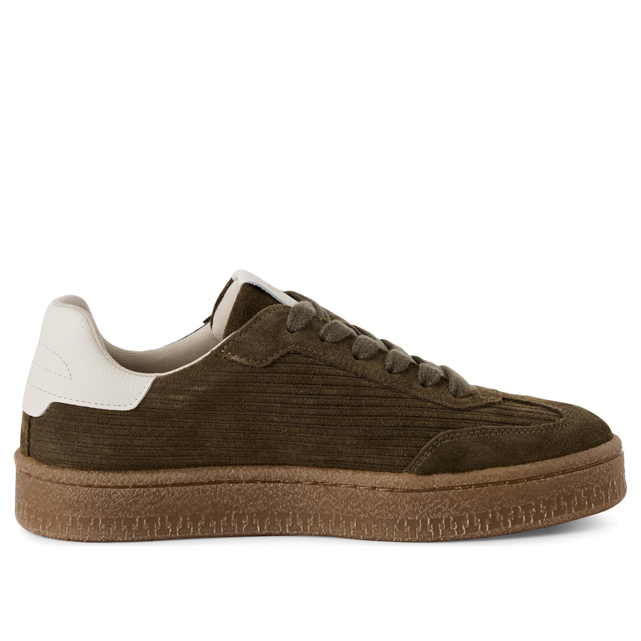 Tamaris Damen Olivgrün Wildleder Fashion Schnürschuhe