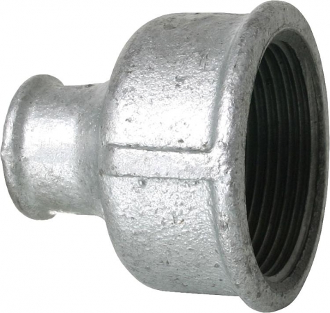 Muffe reduziert Temperguss verzinkt, reduzier Muffe verzinkt (Reduzier Muffe verzinkt: 3"IG x 2 1/2"IG reduzier Muffe ) 4.26-VRM321