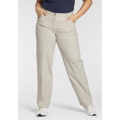 5-Pocket-Hose KJBRAND "Babsie Mikro", Damen, Gr. 54, N-Gr, beige, Web, Obermaterial: 60% Baumwolle, 37% Polyamid, 3% Elasthan, figurumspielend lang, Hosen 5-Pocket-Hose, mit Komfortbund