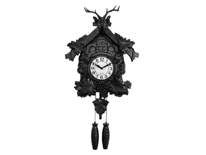 Pendule pivotante oiseau coucou indépendant, horloge murale en plastique aluminium, Styles rétro européens, tête cerf,
