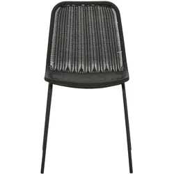 House Doctor Stuhl Hapur Polyrattan, Schwarz