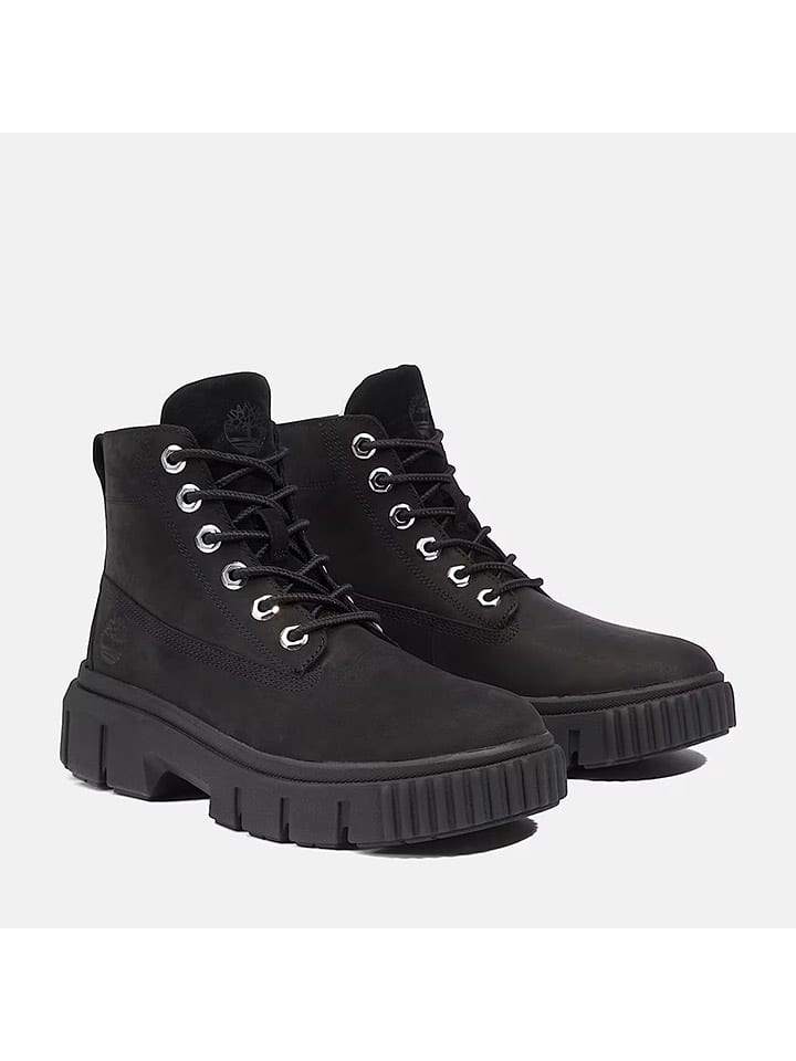 Timberland Leder-Boots "Greyfield Mid" in Schwarz - 39