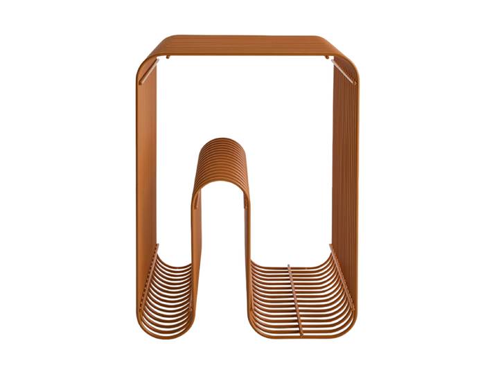 Multifunktionaler Design Hocker & Beistelltisch „Curva“ Amber AYTM