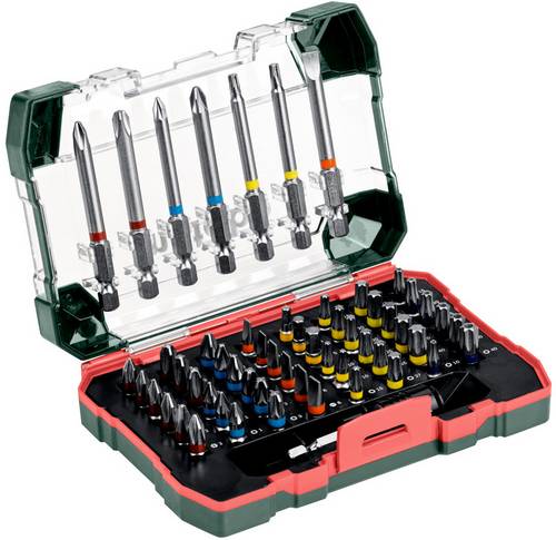Metabo Promotion 626702000 Bit-Set 56teilig Schlitz, Kreuzschlitz Phillips, Kreuzschlitz Pozidriv, Innen-Sechskant
