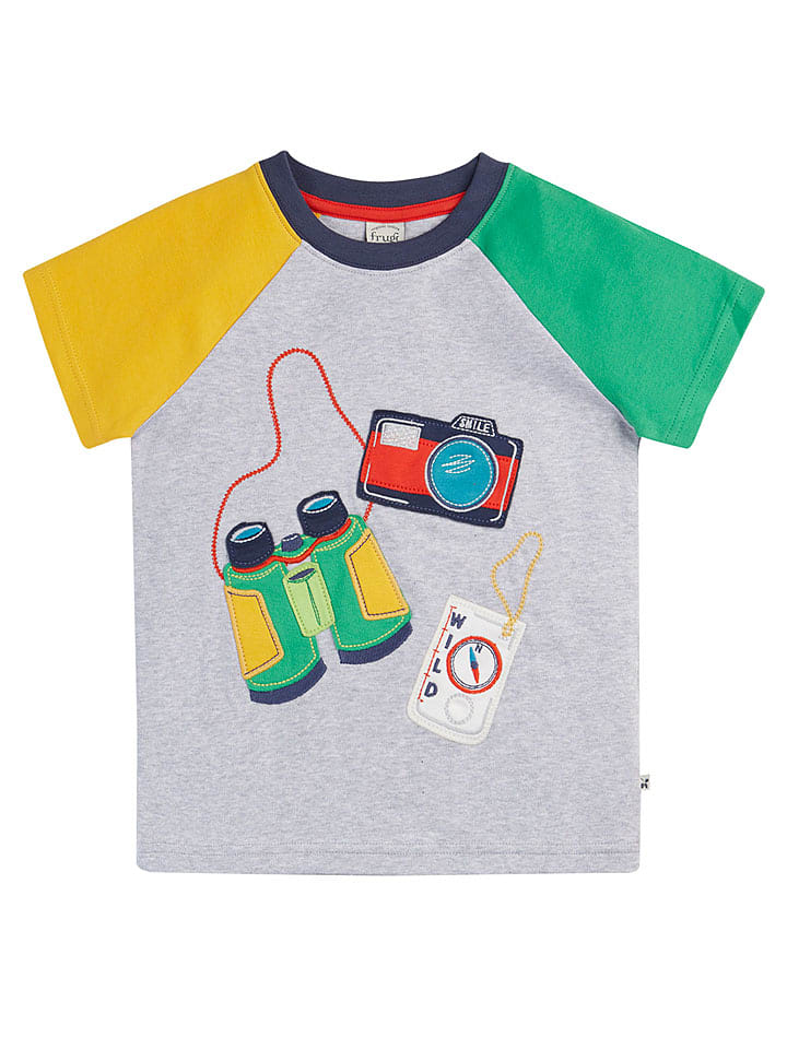 Frugi Shirt in Grau/ Bunt - 122/128