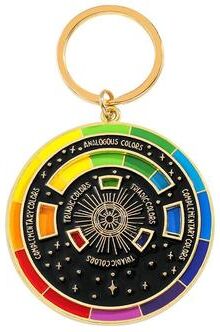 ModernMart Rotating Color Wheel Keychain Metal Spinning Compass Pendant Stress Relief Toy black