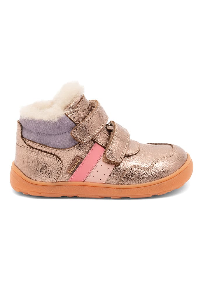 bisgaard Leder-Barfußschuhe "Lucas" in Rosa/ Gold - 23