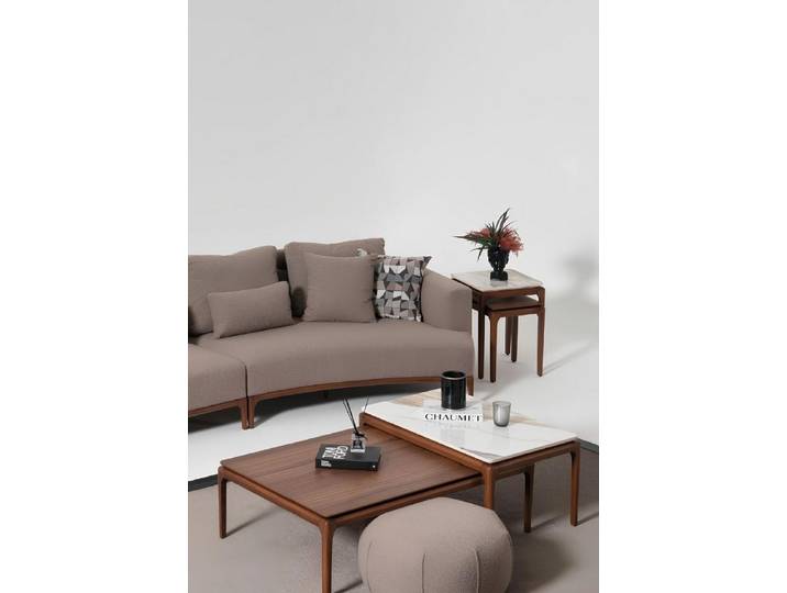 JVmoebel Couchtisch Braunes Tischmöbel-Set aus Holz mit praktischer Schublade (Set), Made in Europa