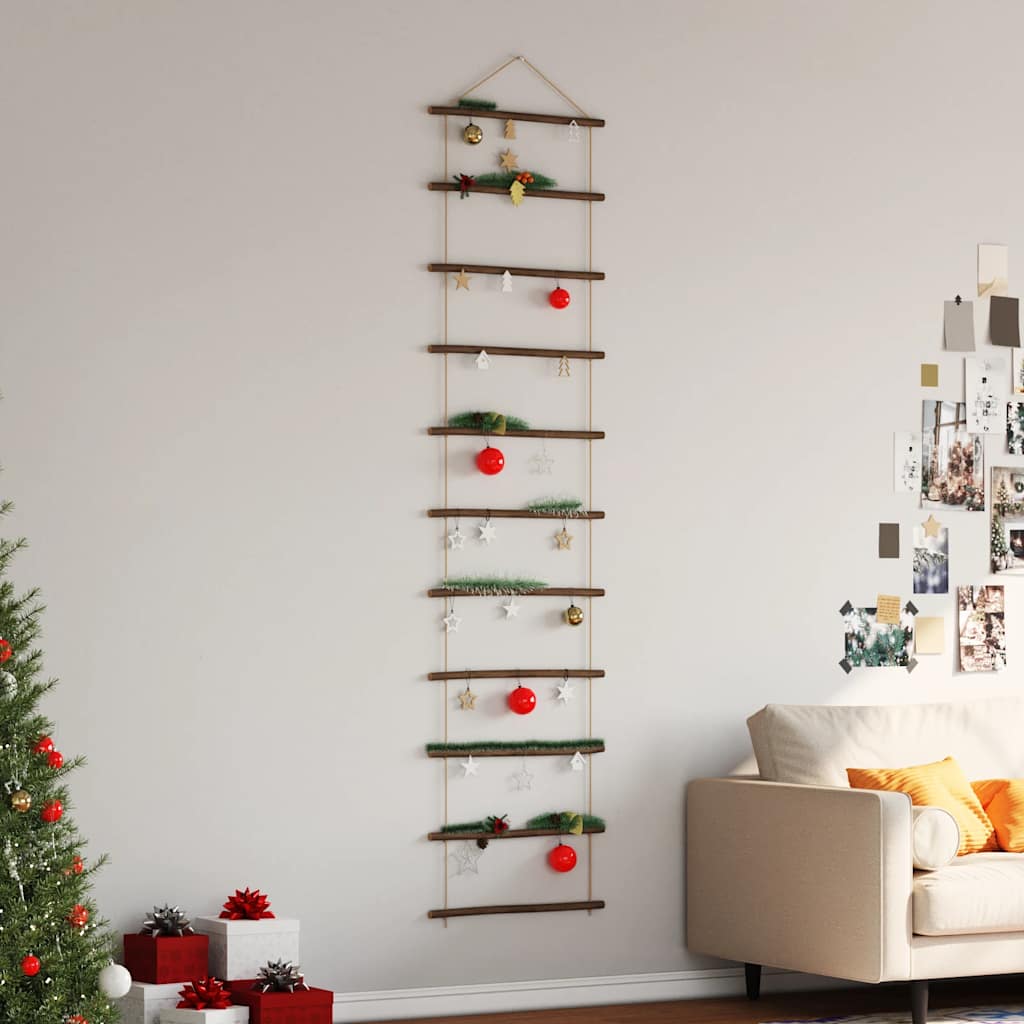 vidaXL Décoration murale en forme d'échelle 50x200cm branche naturelle