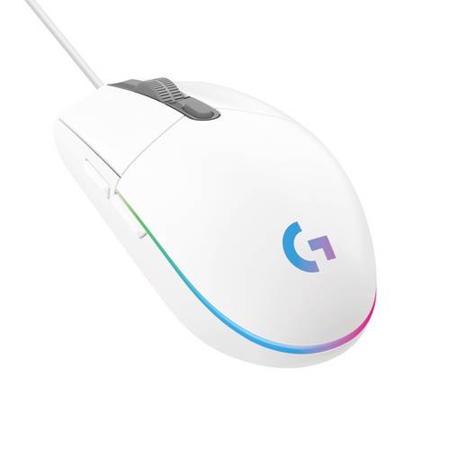 Logitech G203 LIGHTSYNC Gaming-Maus Kabelgebunden Weiß 6 Tasten