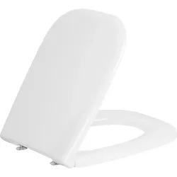 WC-Sitz Duravit D-Code ohne Softclose, Scharniere Edelstahl, Weiß