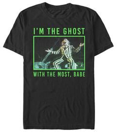 Men's Big & Tall Most Ghost Meme Tee by Warner Brothers in Black (Size 5XL)