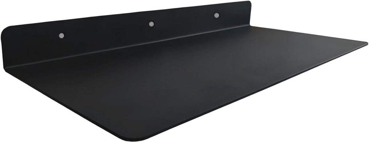 Zwarte Metalen Zwevende Wandplank voor de Woonkamer
