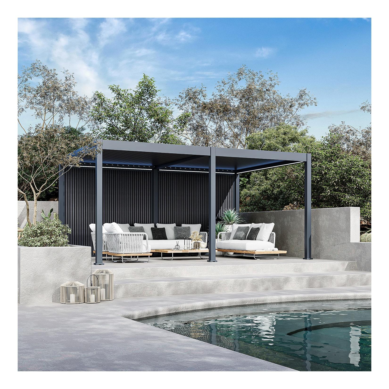 Weide Sichtschutzwand Anthrazit – Pergola Seitenwand Aus Wpc Lamellen & Windschutzanthrazit 2.65 M